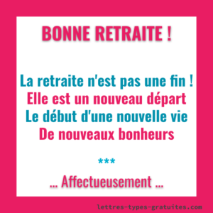 Modèle Texte Pour Souhaiter Bonne Retraite - Discours Départ Retraite ...