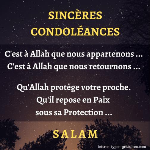 Fomules Condoleances Musulmanes Condoleance Islam Mort Musulman