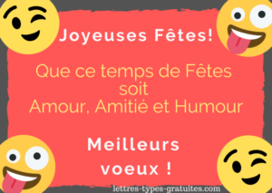 Message Joyeux Noël et Bonne Année original - Amour Amitié Humour