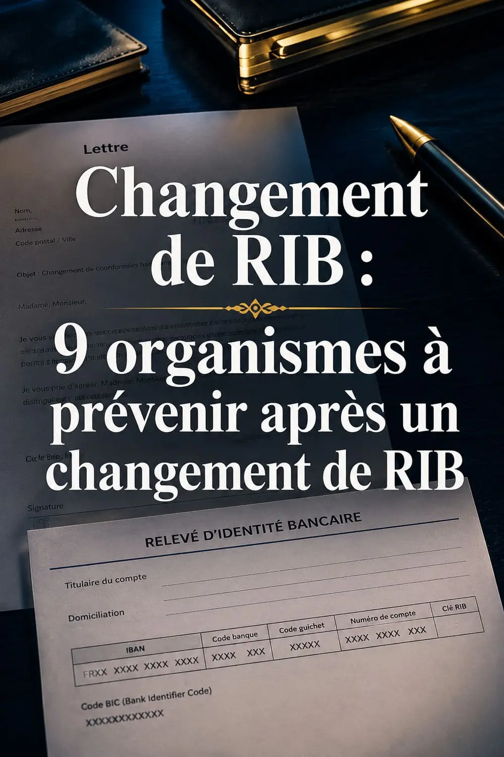 checklist organismes à prévenir changement de RIB