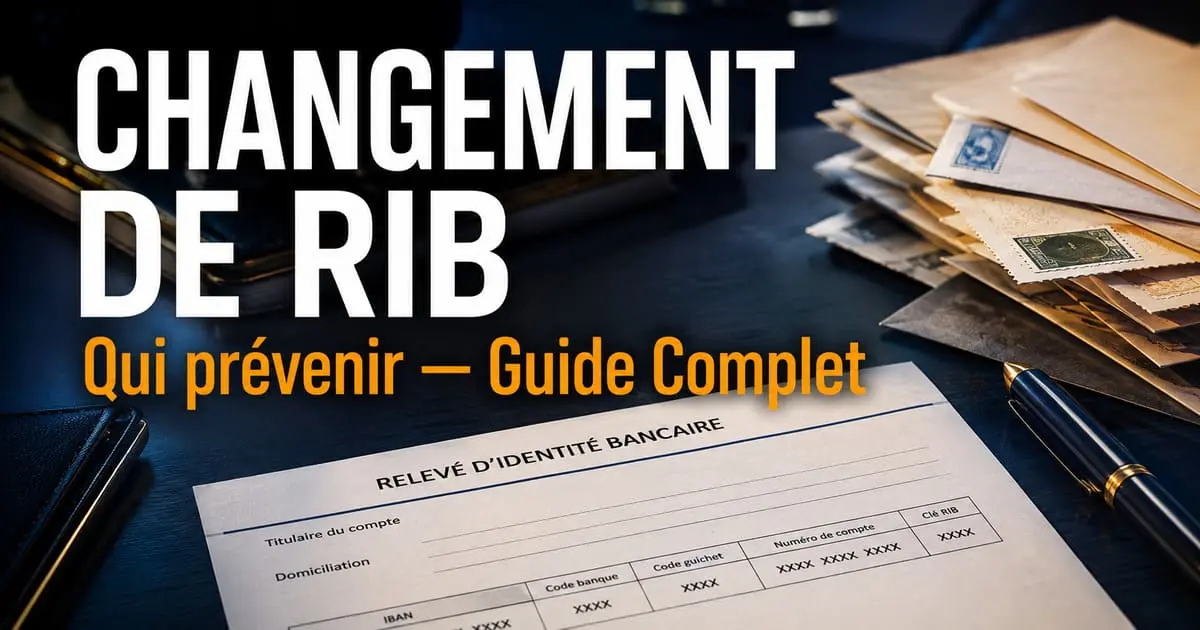 lettre changement de RIB liste organismes à prévenir